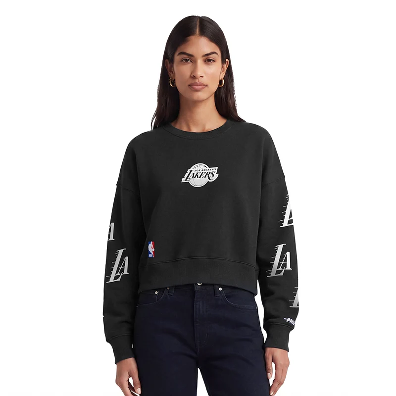 SUDADERA DE CUELLO REDONDO NBA LOS ANGELES LAKERS ALL PRO PARA MUJER S / NEGRO
