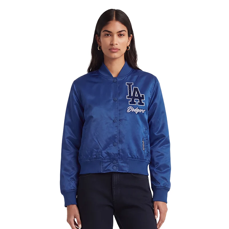 CHAMARRA DE SATIN MLB LOS ANGELES DODGERS TEAM CRYSTALLINE PARA MUJER S / AZUL