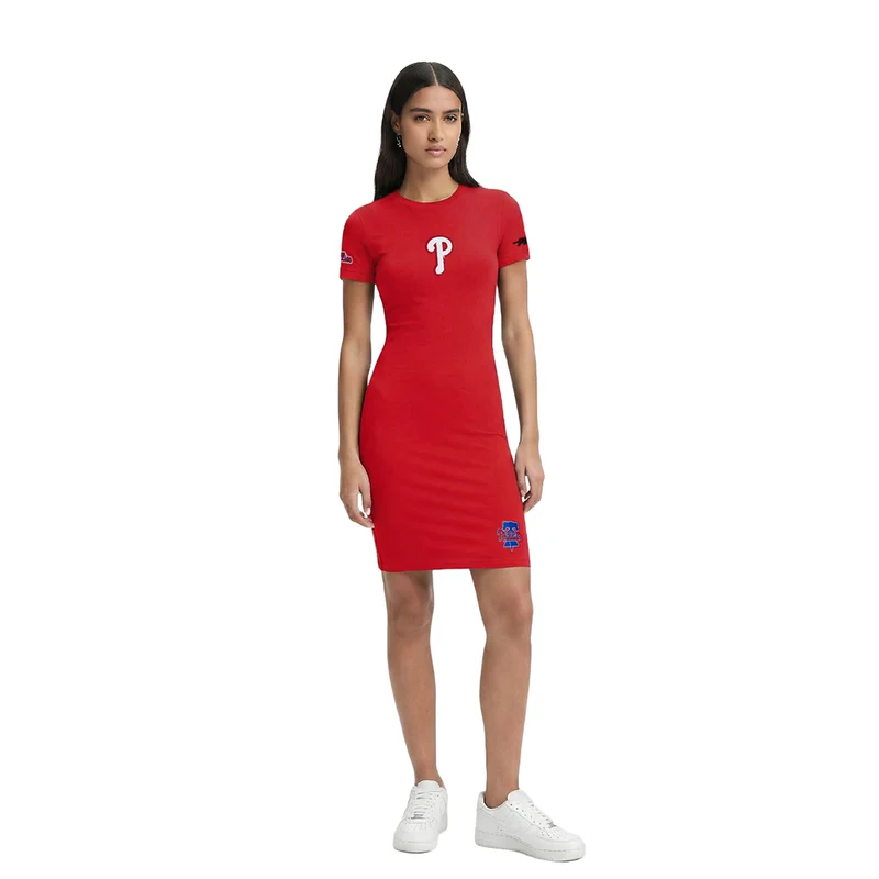 VESTIDO MLB PHILADELPHIA PHILLIES CLASSIC CHENILLE PARA MUJER XS / ROJO