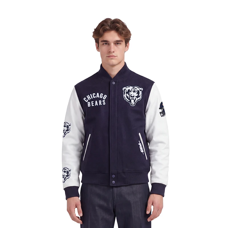 CHAMARRA UNIVERSITARIA NFL CHICAGO BEARS ALL PRO M / AZUL MARINO / BLANCO