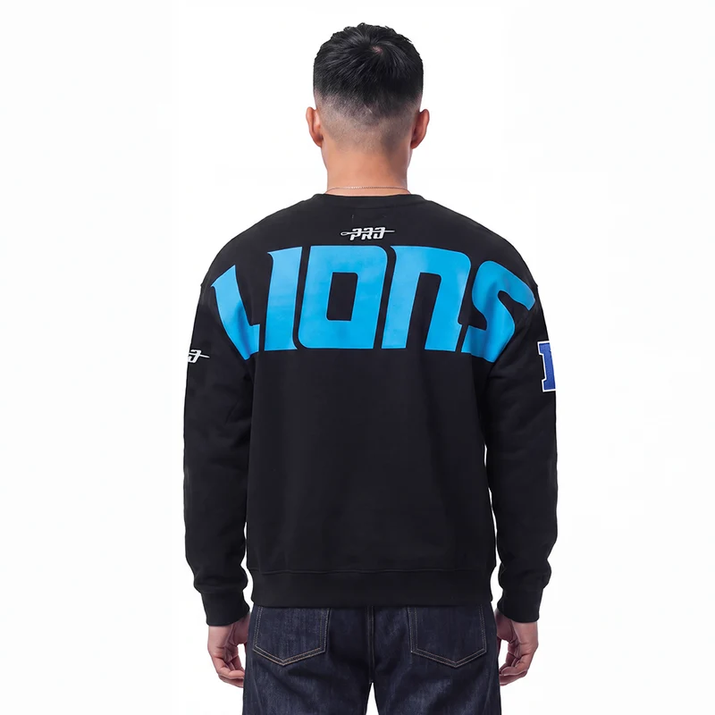 SUDADERA DE CUELLO REDONDO NFL DETROIT LIONS PLAYBACK 2XL / NEGRO