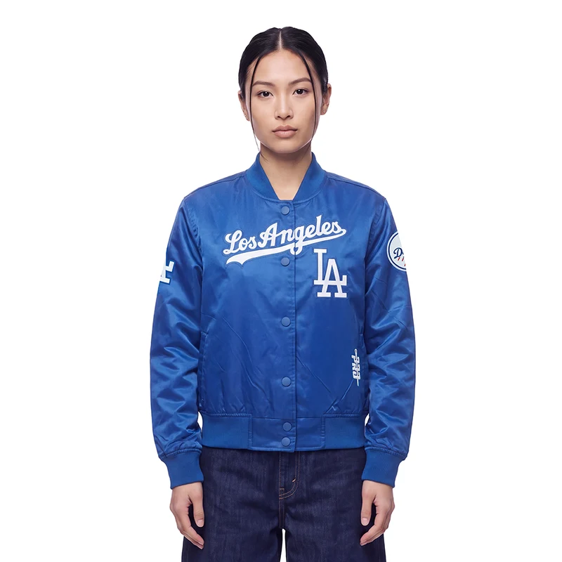CHAMARRA DE SATIN MLB LOS ANGELES DODGERS CLASSIC CHENILLE PARA MUJER S / AZUL
