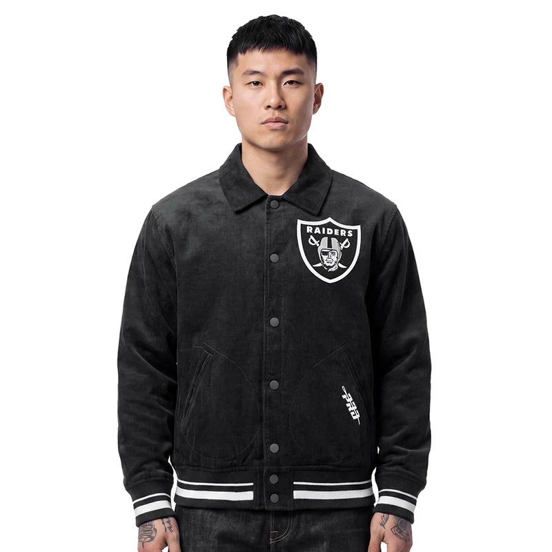 CHAMARRA NFL LAS VEGAS RAIDERS CLASSIC CORDUROY S / NEGRO