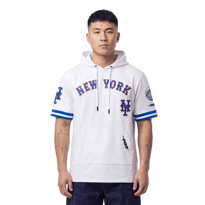 SUDADERA DE MANGA CORTA MLB NEW YORK METS CLASSIC CHENILLE S / BLANCO / AZUL REY