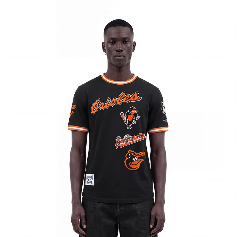 MANGA CORTA MLB BALTIMORE ORIOLES RETRO CLASSICS L / NEGRO / NARANJA