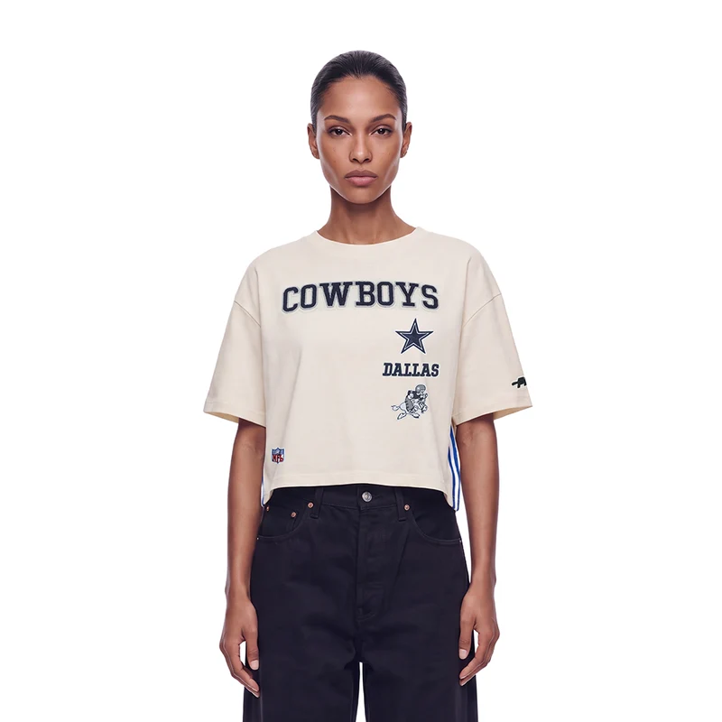 PLAYERA NFL DALLAS COWBOYS RETRO CLASSICS PARA MUJER S / CREMA