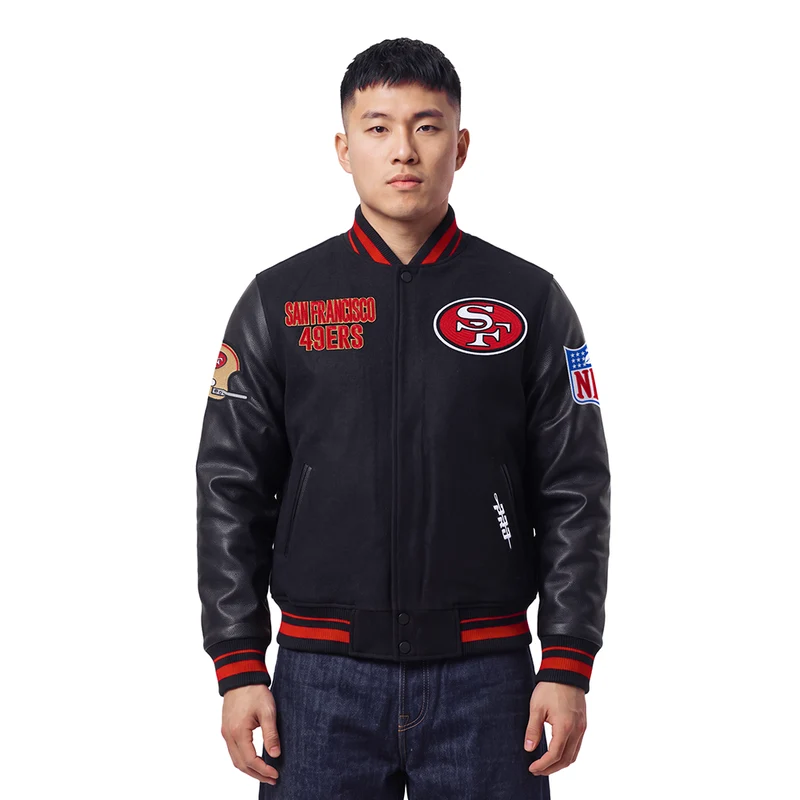 CHAMARRA UNIVERSITARIA NFL SAN FRANCISCO 49ERS ON TOP XL / NEGRO / ROJO