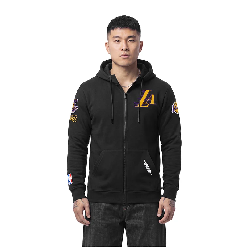 SUDADERA CON CIERRE NBA LOS ANGELES LAKERS CLASSIC CHENILLE L / NEGRO