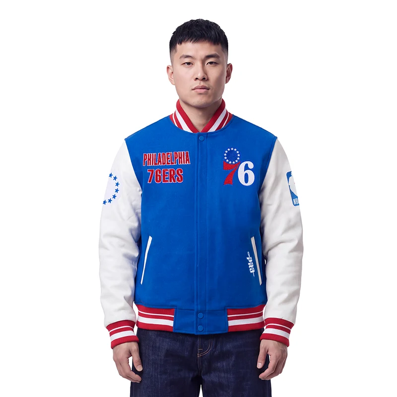 CHAMARRA UNIVERSITARIA NBA PHILADELPHIA 76ERS ON TOP 2XL / AZUL REY / ROJO