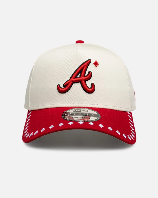 New Era Atlanta Braves 'Royal Flush' 9FORTY A-Frame Snapback White/Red ONE