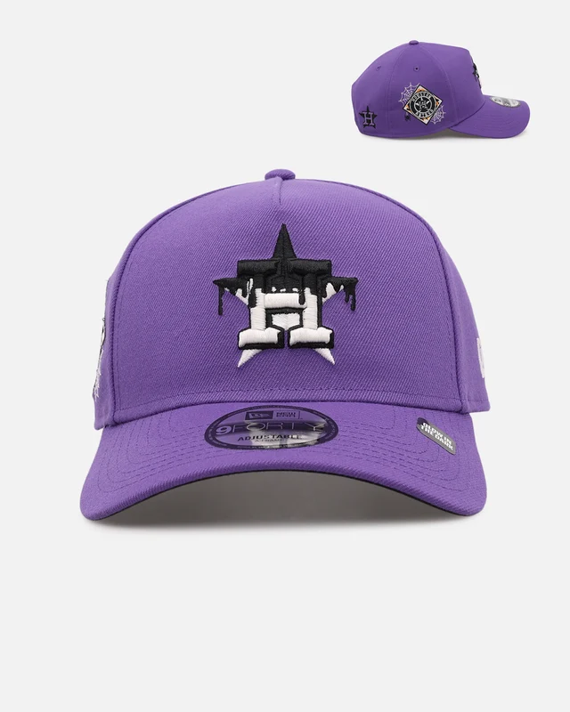 New Era Houston Astros 'Drip 4.0' 9FORTY A-Frame Snapback Purple ONE