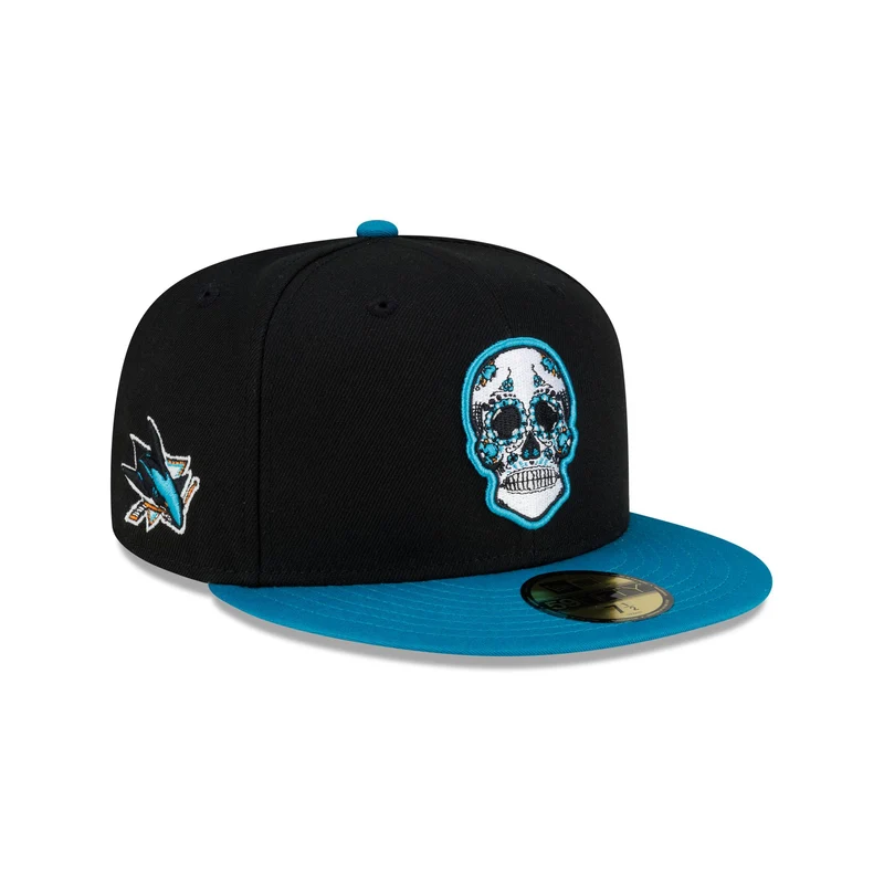 San Jose Sharks Sugar Skull 59FIFTY Fitted Hat 7 3/8