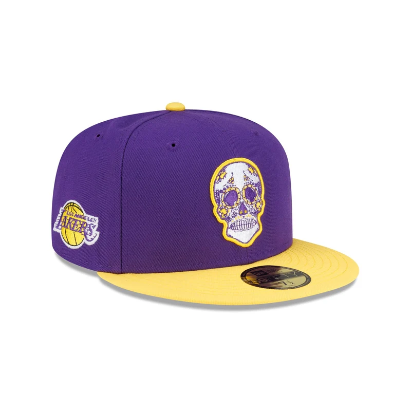 Los Angeles Lakers Sugar Skull 59FIFTY Fitted Hat 7 5/8