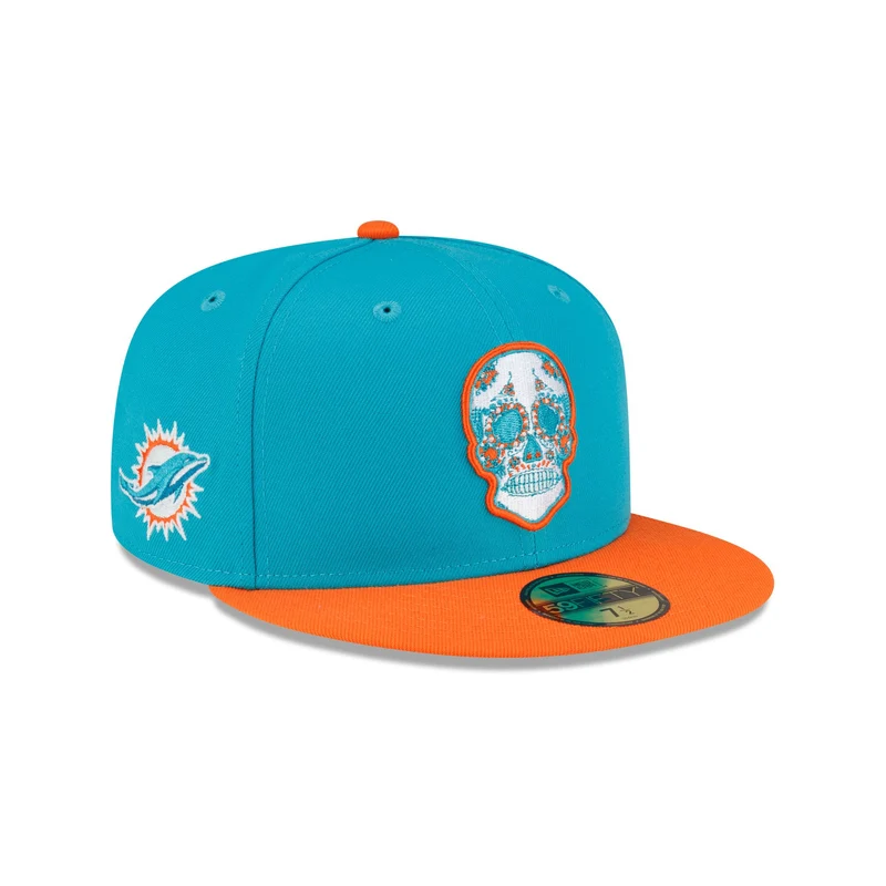 Miami Dolphins Sugar Skull 59FIFTY Fitted Hat 7 3/4