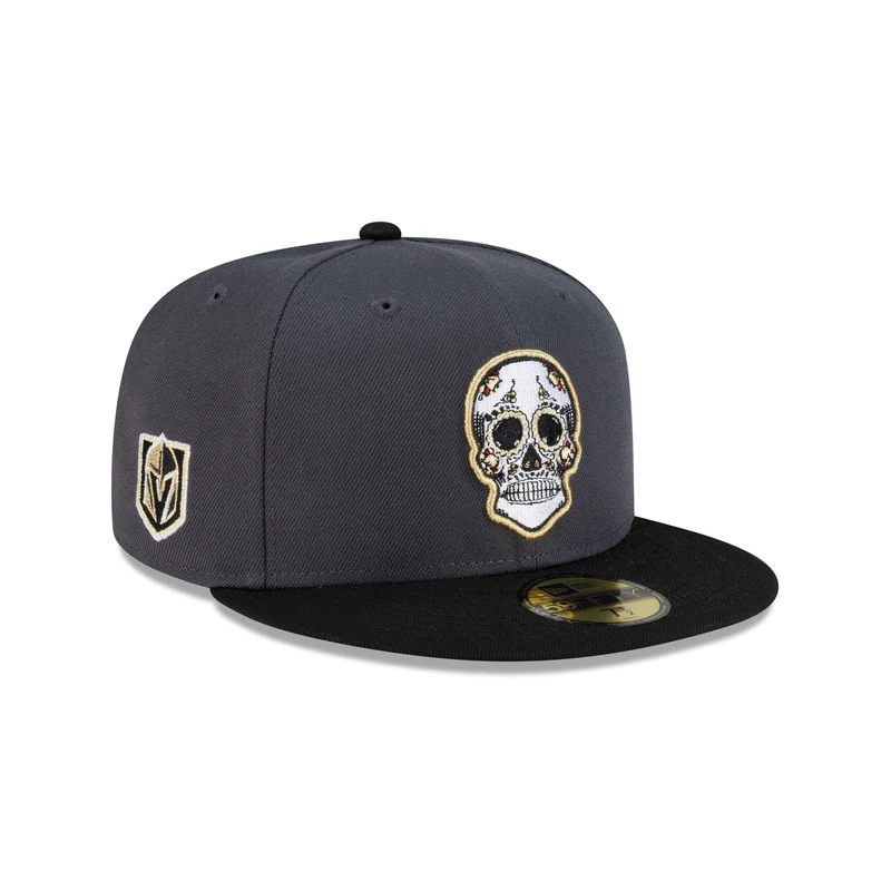 Vegas Golden Knights Sugar Skull 59FIFTY Fitted Hat 7