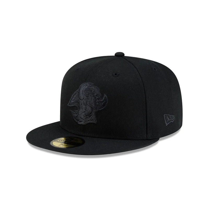 Buffalo Sabres Goathead Black on Black 59FIFTY Fitted Hat 7 5/8