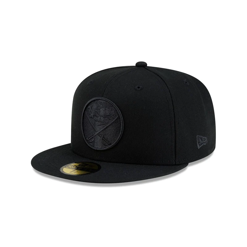 Buffalo Sabres Black on Black 59FIFTY Fitted Hat 7 1/2