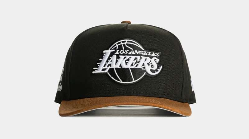 Shoe Palace Exclusive Peanut Two-Tone Los Angeles Lakers 9Fifty Snapback Mens Hat (Black/Brown) OS