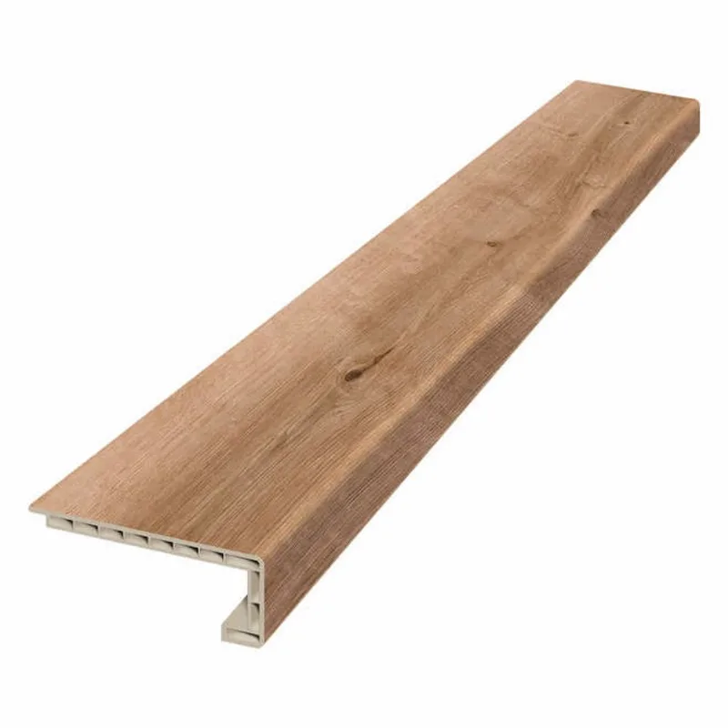 DURASTAIR Landing Vinyle 4.5 W x 48-in L Honey Brown Oak Stair Nosing