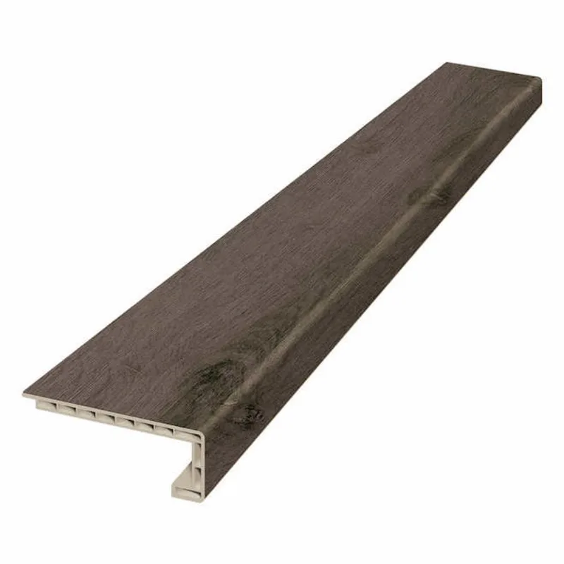 DURASTAIR Landing Vinyle 4.5 W x 48-in L Dark Grey Oak Stair Nosing