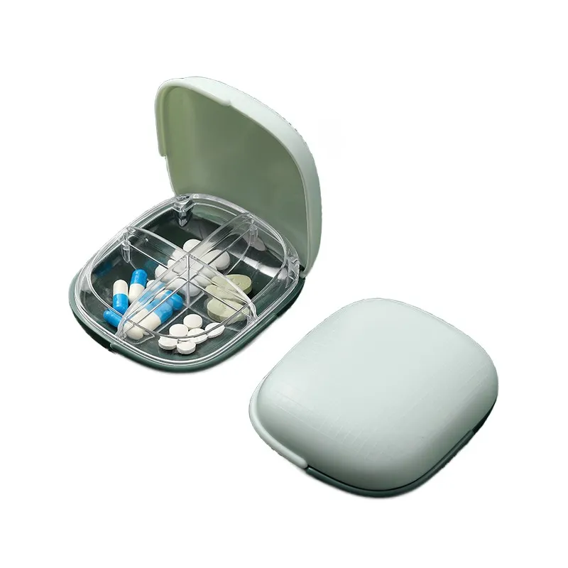 2pcs Travel Portable Flip Pill Box, Mini Portable Pill