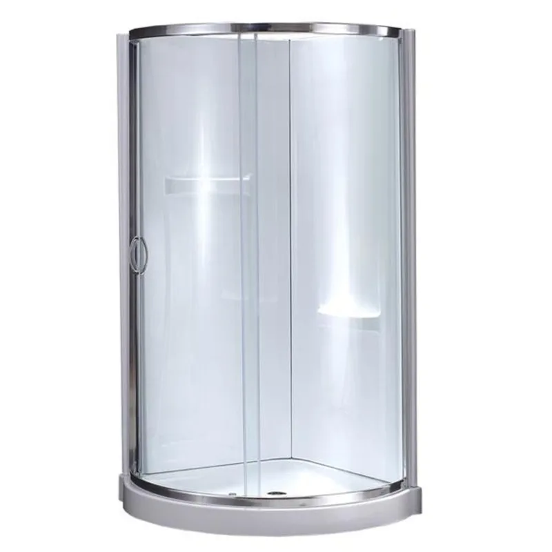 OVE Decors Breeze Corner Shower Kit with Reversible Door and 6-mm Tempered Clear Glass - 34-in