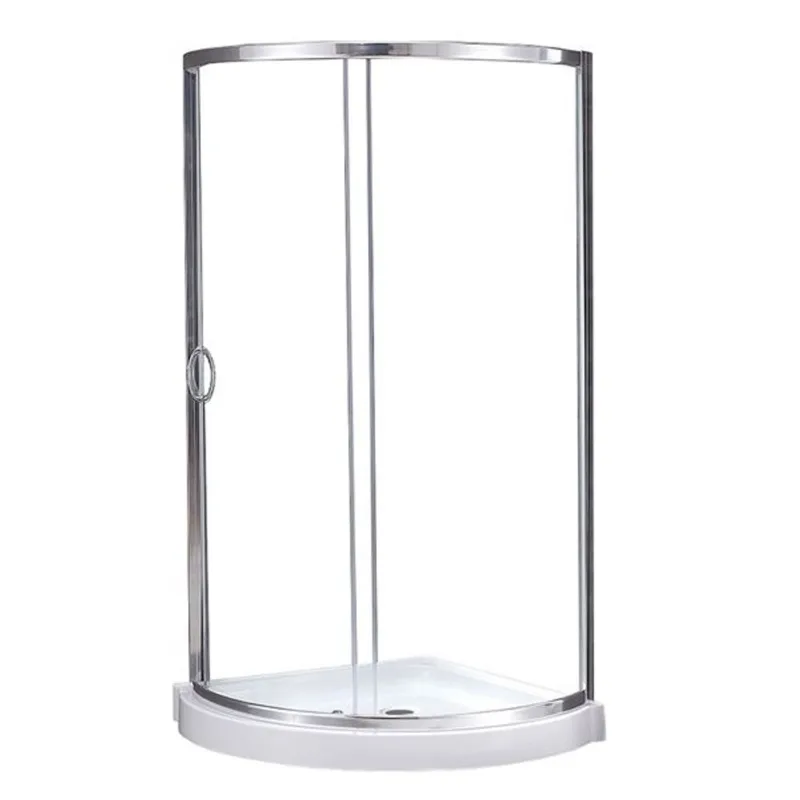 OVE Decors Breeze 36 L x 36 W x 76.97-in H Corner Shower Kit w/Clear Chrome Framed Sliding Door and Base