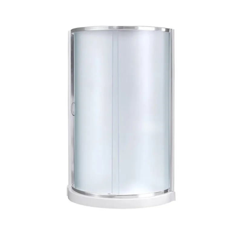 OVE Decors Breeze 32 L x 32 W x 77.36-in H Corner Shower Kit w/Frosted Framed Sliding Door in Chrome