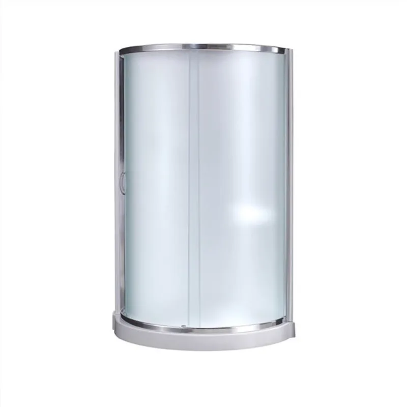 OVE Decors Breeze Chrome 77.48-in x 34.92-in x 34.92-in Round Corner Shower Kit - 3-Piece