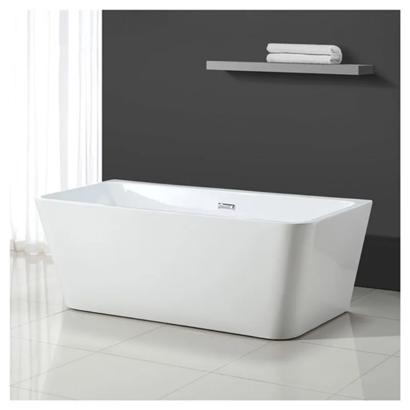 OVE Decors Vega 31.50-in x 63-in White Acrylic Rectangular Freestanding Bathtub