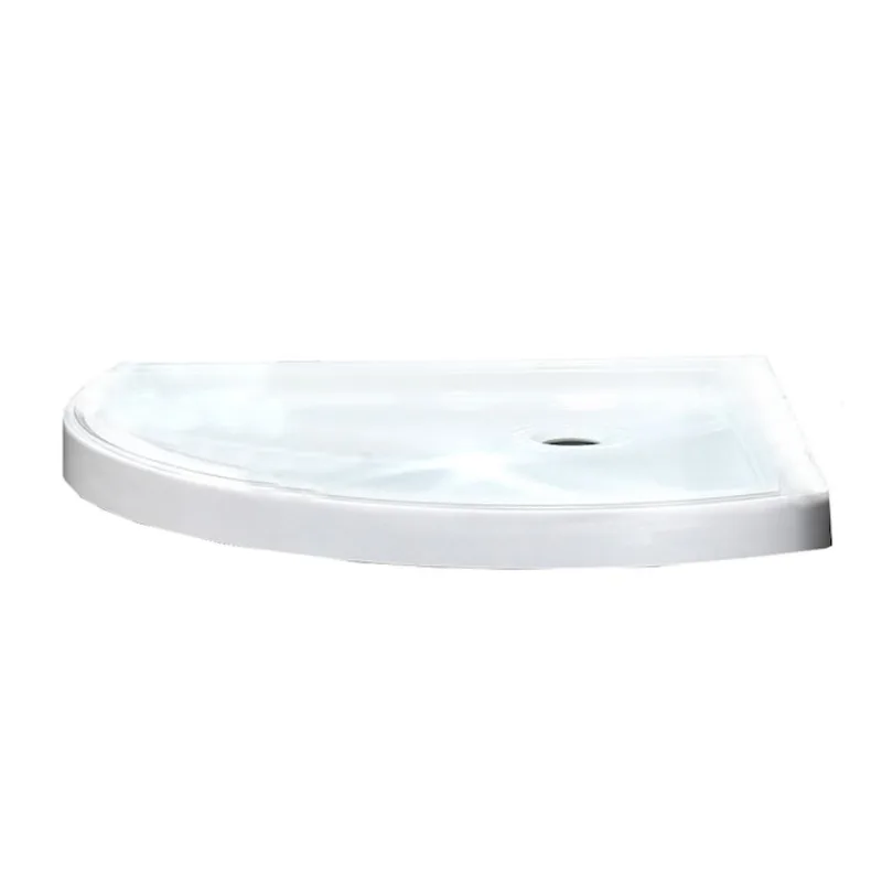 OVE Decors Caicos Corner Shower Base 36 x 36 x 3.66-in White Acrylic