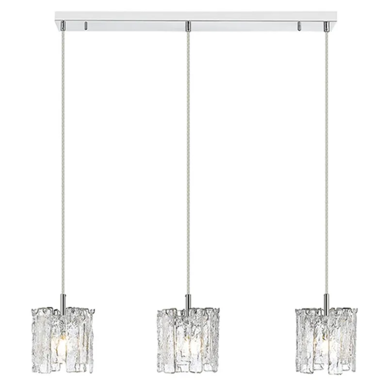 OVE Decors Rada 81.5-in 3-Light Pendant - Glass and Polished Chrome