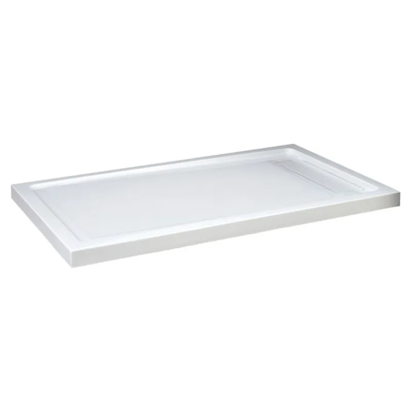 Adena Ove Decors Shower Base with Hidden Drain 60-in x 36-in - White Acrylic