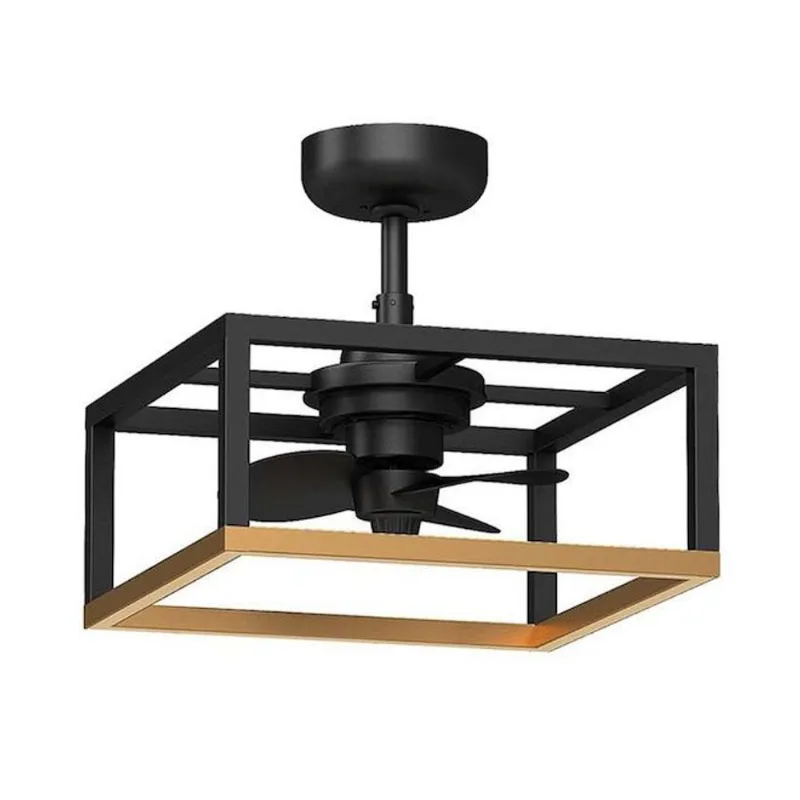 Ove Decors 16-in Black/Gold LED Remote-Controlled Ceiling Fan - 3-Blade