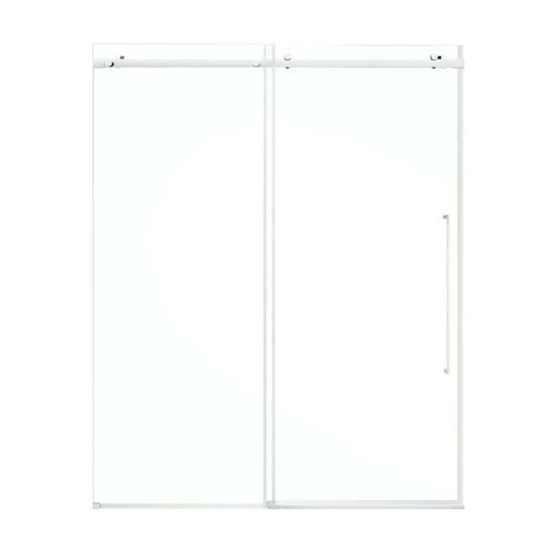 OVE Decors Selby 60 x 74-in Chrome Frameless Sliding Clear Glass Straight Alcove Shower Door
