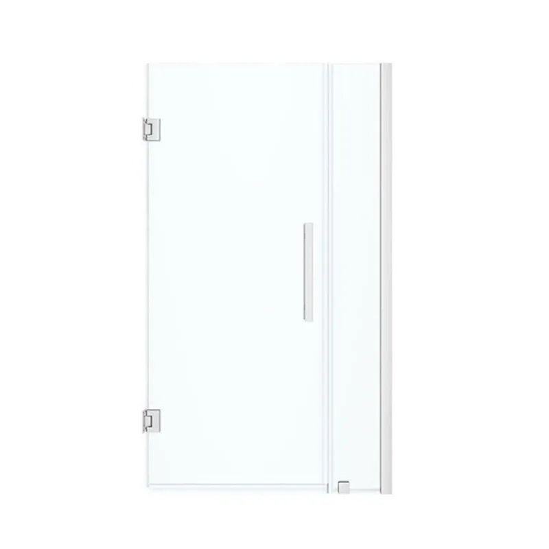 OVE Decors Panama 36 x 72-in Chrome Alcove Frameless Pivot Shower Door