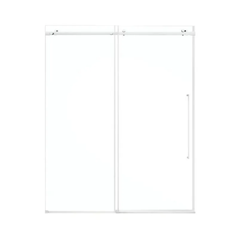 OVE Decors Selby Sliding Shower Door Kit w/ Base and Slim Frame 60 x 36-in - Chrome