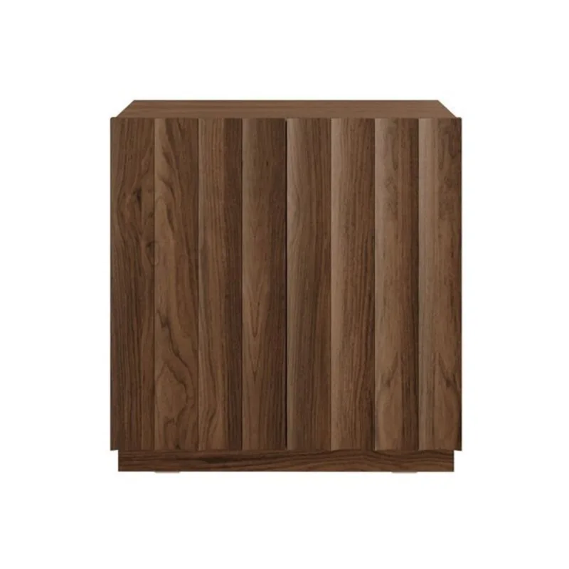 OVE Albert Accent Cabinet Modern Fluted 31-in – Warm Walnut