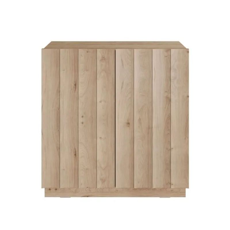 OVE Albert Accent Cabinet Modern Fluted 31-in – Light Oak