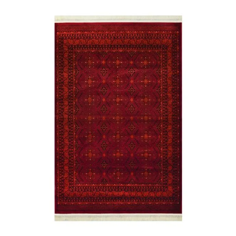 Erbanica 8 x 10-ft Afghan Herati Indoor Rectangle Rug - Deep Red