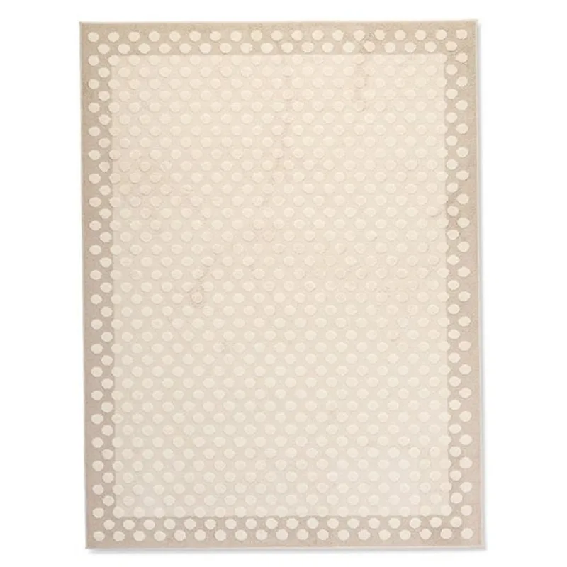 Erbanica 5-ft 3-in x 7-ft Kids Soft Polka Dots Indoor Rectangle Rug - Pastel Off-White