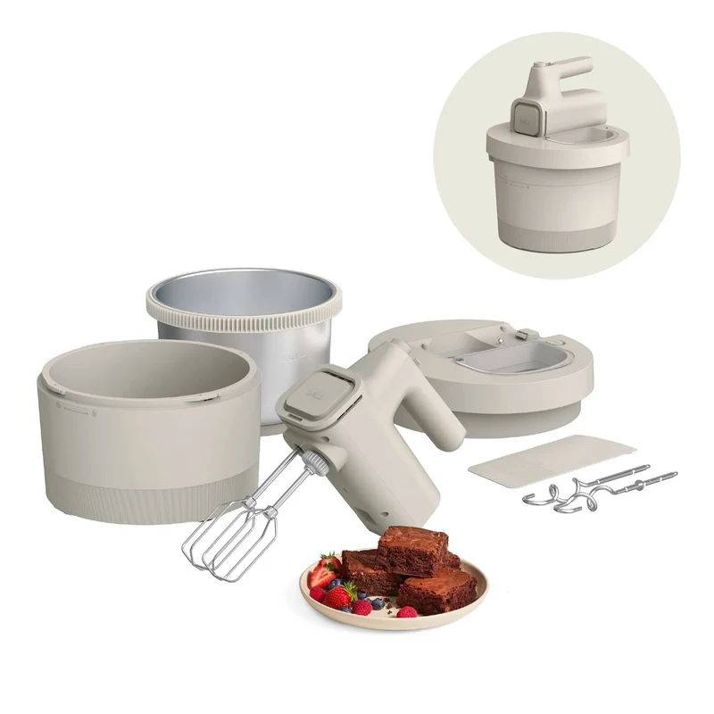 Bella 3.5Qt Hand and Stand Mixer - Oatmilk Color Open Box