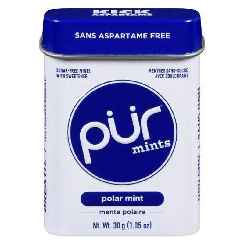 Pur Mints Polar Goma Mascar S/açúcar C/xilitol Polar Hortelã