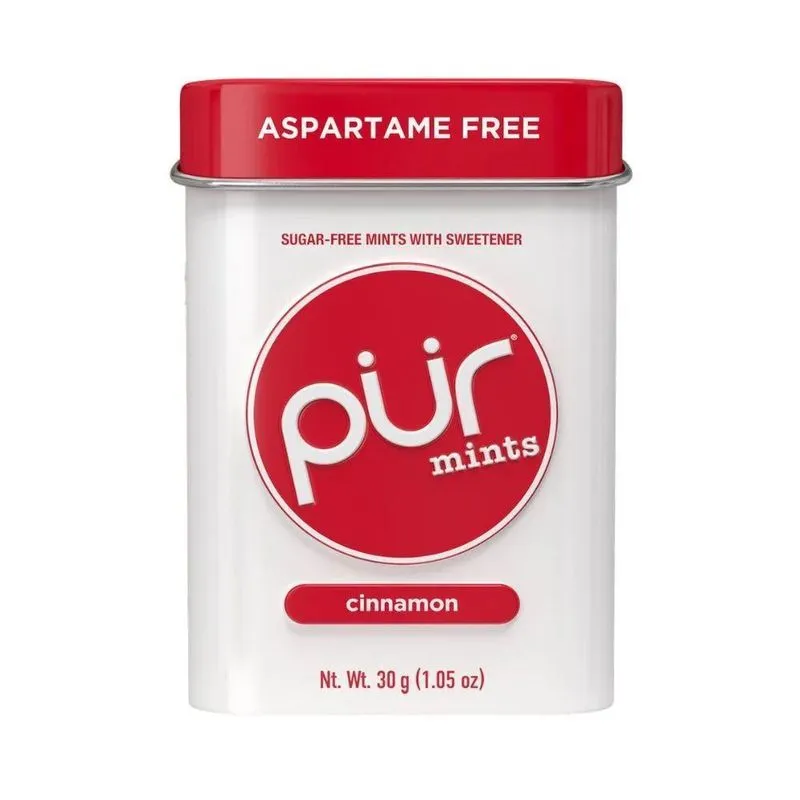 Pur Mints Cinnamon Goma Mascar S/açúcar Com Xilitol Canela
