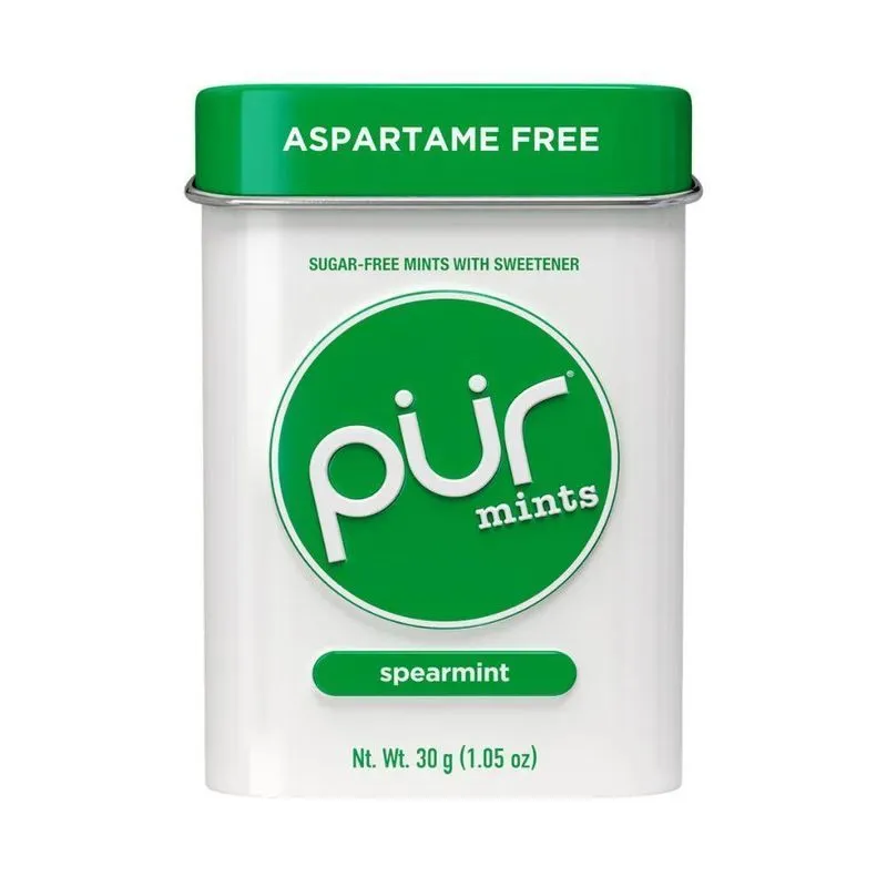 Pur Mints Spearmint Goma Mascar S/açúcar Com Xilitol Hortelã