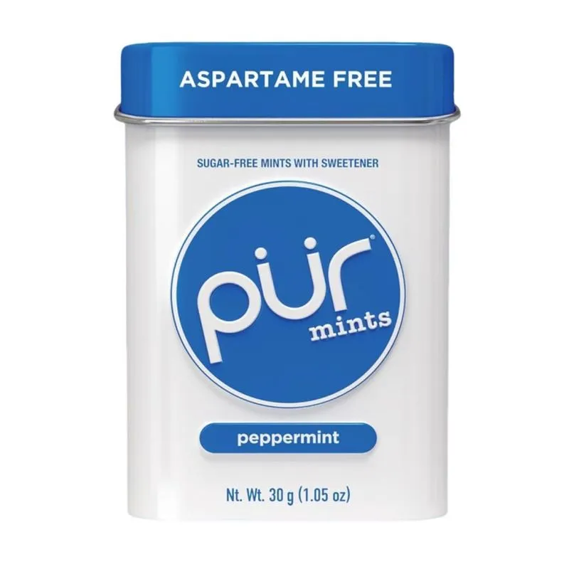 Pur Mints Peppermint Goma De Mascar S/açúcar Hortelã Pimenta