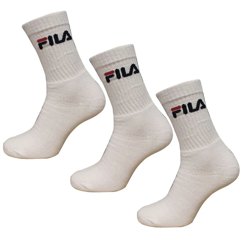 Fila 3-Pack Mens White Socks XL