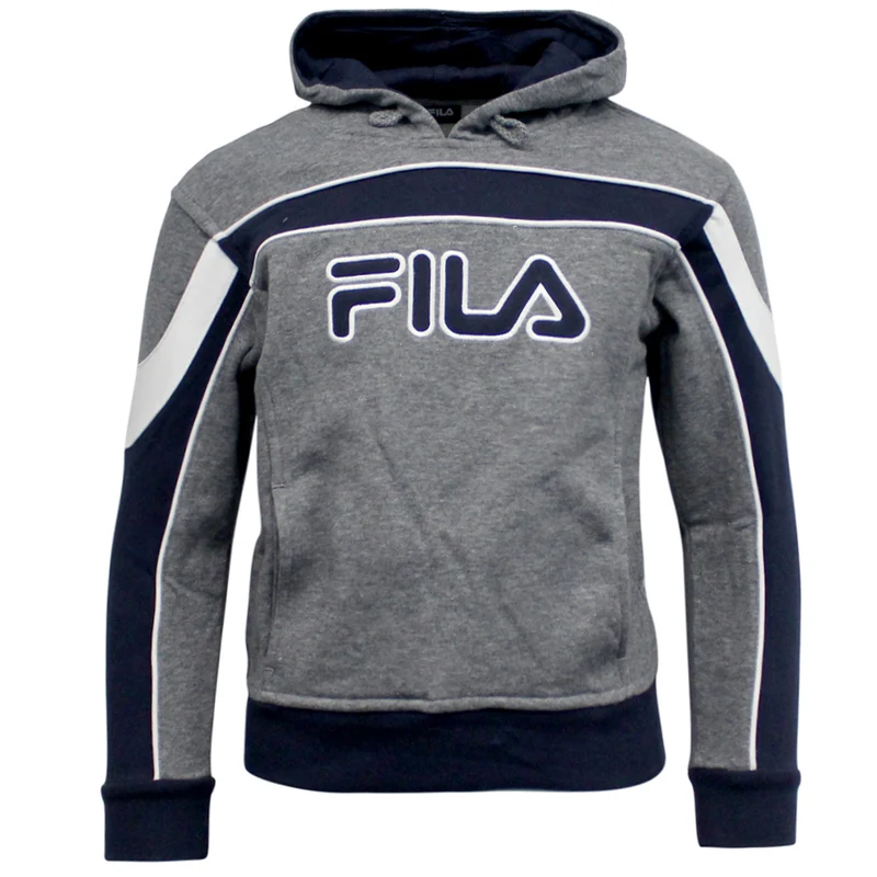 Fila Unisex Kids Hoodie Graphic Logo Sweatshirt Grey U91183 037 5Y