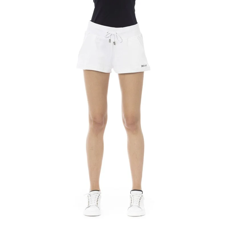 Just Cavalli White Cotton Women's Sweatshorts L