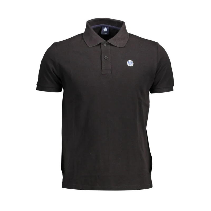 North Sails Black Cotton Men Polo Shirt XL